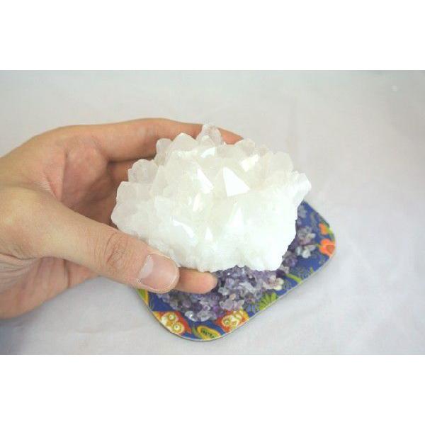 浄化インテリアセット【水晶クラスター＋選べる５色のさざれ石・上げたい運気をチョイス♪】お皿付き |  | 02