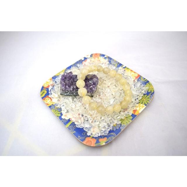 浄化インテリアセット【アメジストクラスター（愛情運アップ）＋選べる５色のさざれ石・上げたい運気をチョイス♪】お皿付き |  | 01