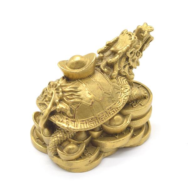 ドラゴンタートル 龍亀 ロングイ 元宝乗せ 銅製置物 5cm |  | 03