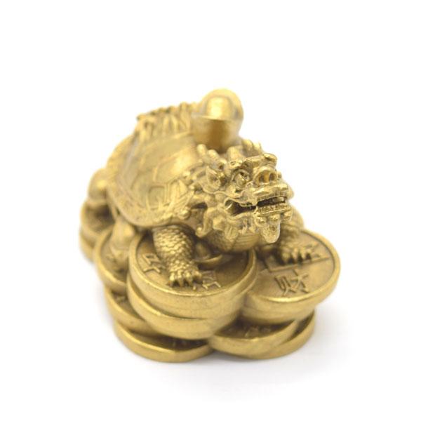 ドラゴンタートル 龍亀 ロングイ 元宝乗せ 銅製置物 5cm |  | 05