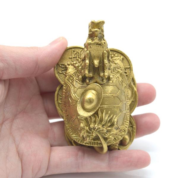 ドラゴンタートル 龍亀 ロングイ 元宝乗せ 銅製置物 5cm |  | 07