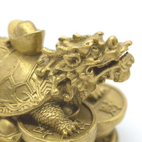 ドラゴンタートル 龍亀 ロングイ 元宝乗せ 銅製置物 5cm |  | 08