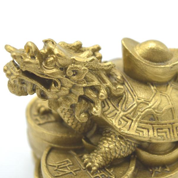 ドラゴンタートル 龍亀 ロングイ 元宝乗せ 銅製置物 5cm |  | 09