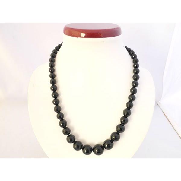 黒珊瑚 ネックレス 8mm〜15mm玉 内径42cm ブラックコーラル