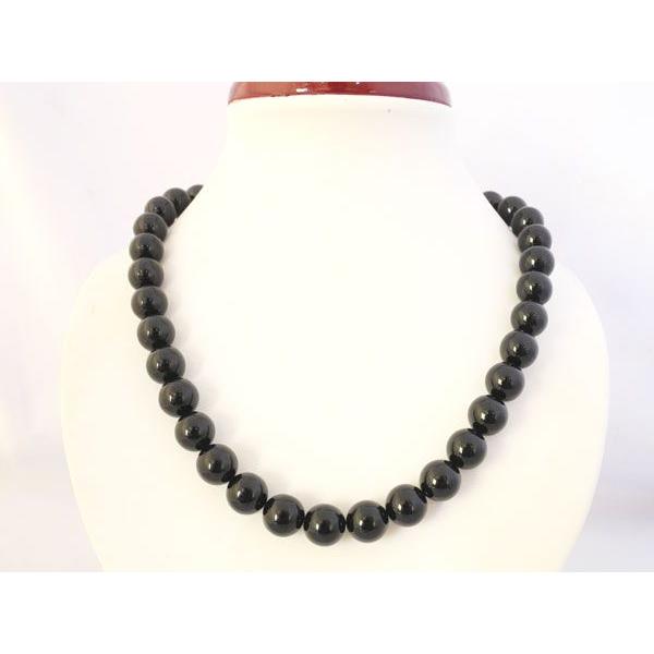 黒珊瑚 ネックレス 12mm玉 内径46cm ブラックコーラル パワーストーン