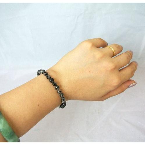 ルチルクォーツ ブラックルチル 黒針水晶 パワーストーン 天然石ブレスレット 腕輪 6mm玉 |  | 03