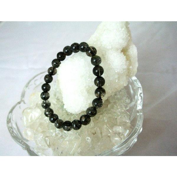 ルチルクォーツ ブラックルチル 黒針水晶 パワーストーン 天然石ブレスレット 腕輪 8mm玉 |  | 01
