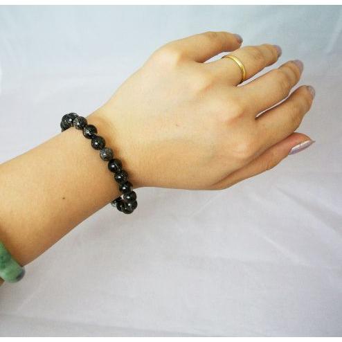 ルチルクォーツ ブラックルチル 黒針水晶 パワーストーン 天然石ブレスレット 腕輪 8mm玉 |  | 03