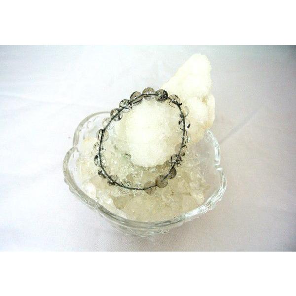 ルチルクォーツ ブラックルチル 黒針水晶 パワーストーン 天然石ブレスレット 腕輪 8mm玉 |  | 01