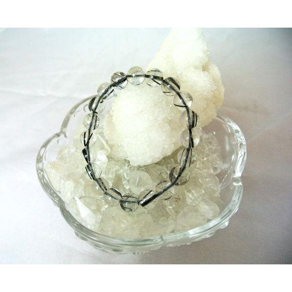 ルチルクォーツ ブラックルチル 黒針水晶 パワーストーン 天然石ブレスレット 腕輪 9mm玉 | 