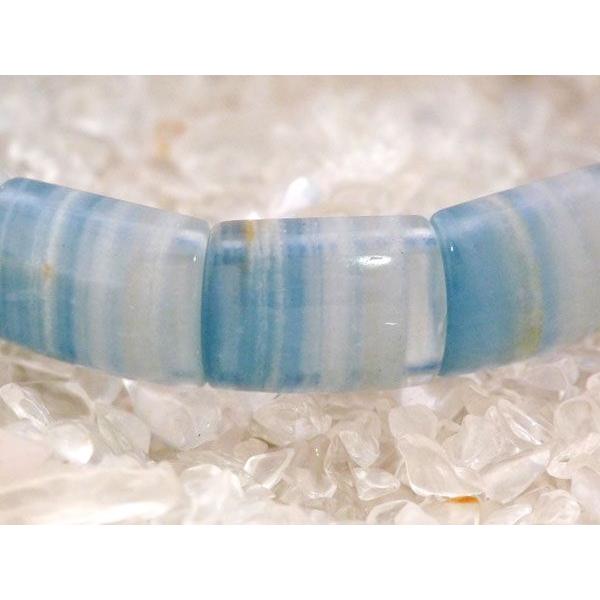 ブルーカルサイト 青方解石 天然石ブレスレット パワーストーン