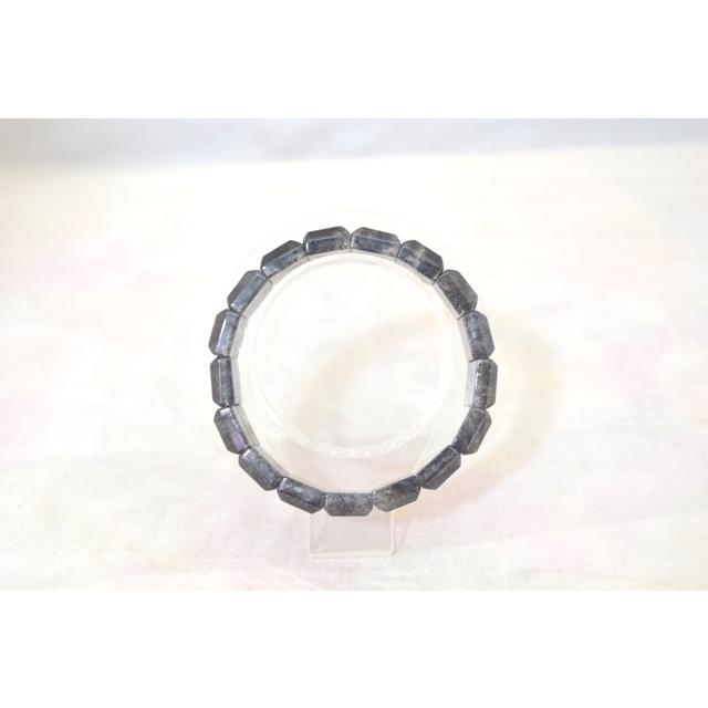 ブラックルチルクォーツ 黒針水晶 濃い目 平型 天然石アクセサリー