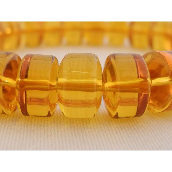 シトリン 黄水晶 パワーストーン 天然石ブレスレット 9〜10mm玉 : 横浜