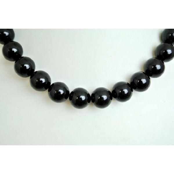 黒珊瑚 首飾り 15mm玉使用 丸型耳飾り アクセサリーセット ブラックコーラル 天然石製品 イヤリングサイズ選択式 |  | 01