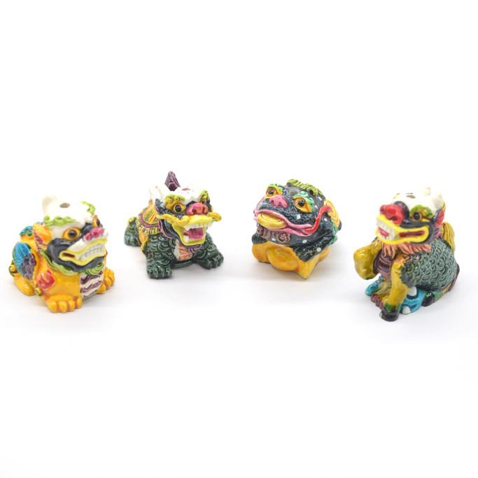 貔貅 麒麟 龍亀 三脚蟾蜍 置物 風水神獣四点セット ミニチュアサイズ