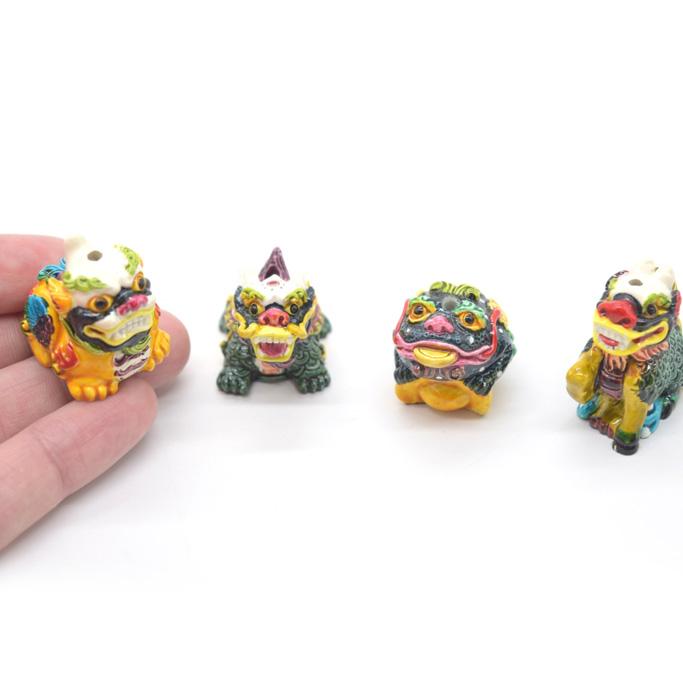 貔貅 麒麟 龍亀 三脚蟾蜍 置物 風水神獣四点セット ミニチュアサイズ