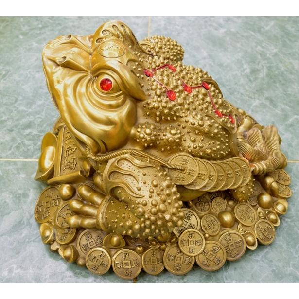 三脚蟾蜍 三本足 カエル 置物 銅製 23cm 特大 |  | 02