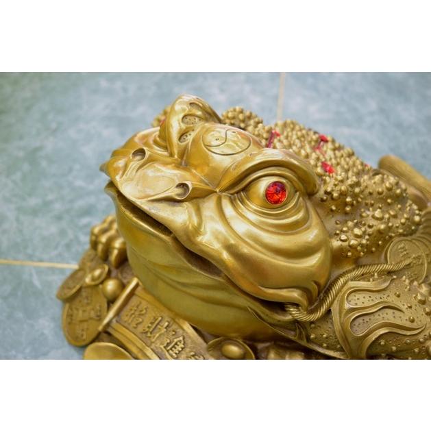 三脚蟾蜍 三本足 カエル 置物 銅製 23cm 特大 |  | 06