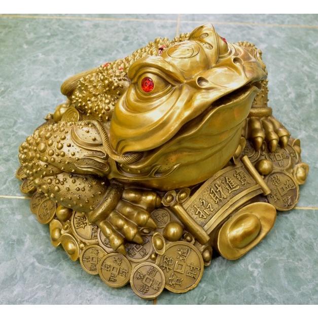 三脚蟾蜍 三本足 カエル 置物 銅製 23cm 特大 |  | 08