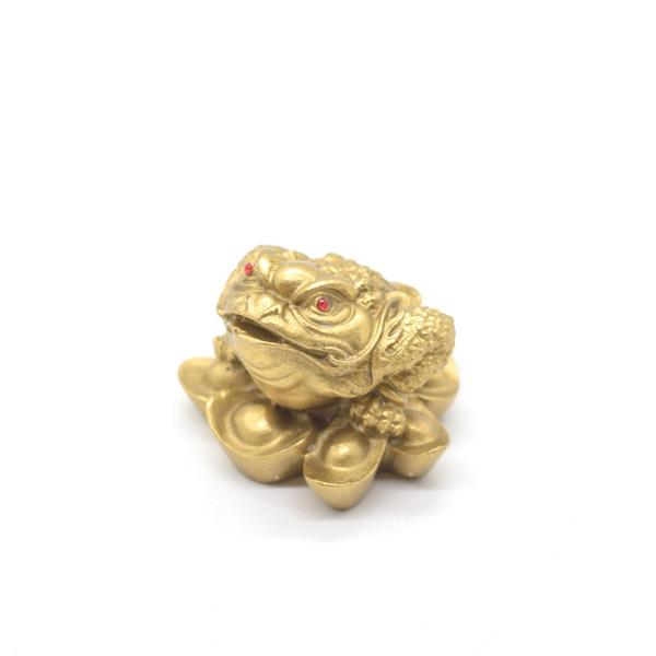 三脚蟾蜍 三本足 カエル 置物 銅製 7cm | 