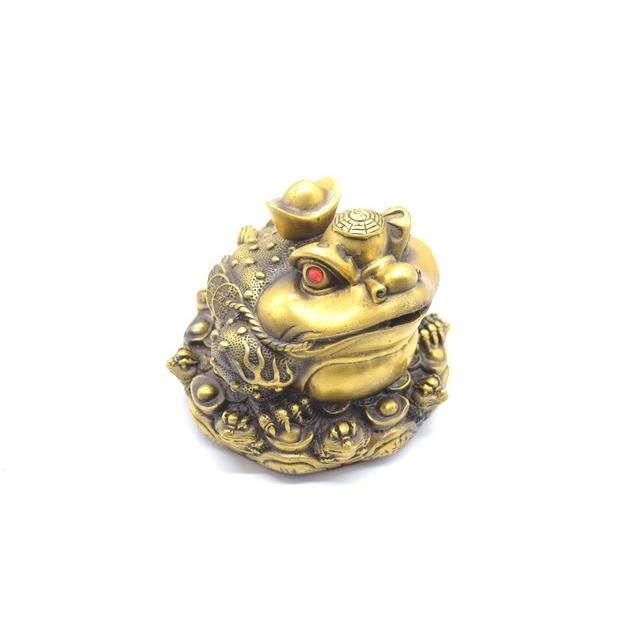 三脚蟾蜍 三本足カエル 銭蛙 銅製置物 財運 商売繁盛 中 :frog-03-35 三脚蟾蜍 三本足カエル 銭蛙 銅製置物 財運 商売繁盛 中 :frog-03-35