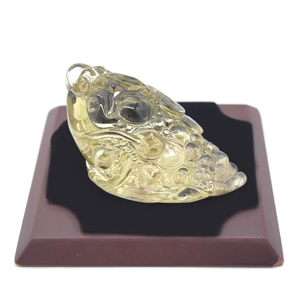 三脚蟾蜍 三本足 カエル 置物 シトリン 9cm 天然石製 Lサイズ 黄水晶 三本脚の蛙 |  | 01