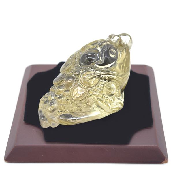 三脚蟾蜍 三本足 カエル 置物 シトリン 9cm 天然石製 Lサイズ 黄水晶 三本脚の蛙 |  | 03