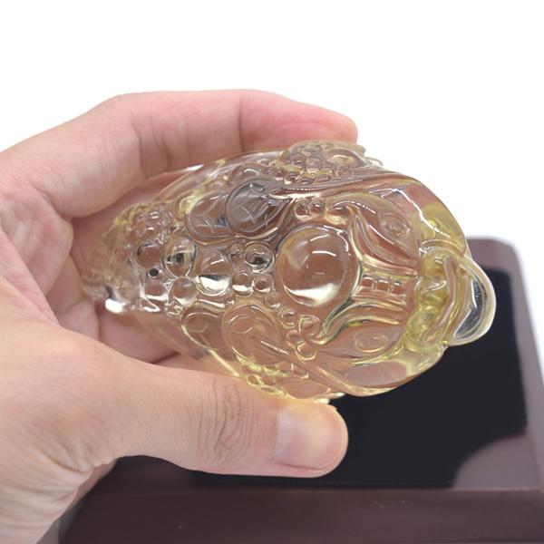 三脚蟾蜍 三本足 カエル 置物 シトリン 9cm 天然石製 Lサイズ 黄水晶 三本脚の蛙 |  | 06