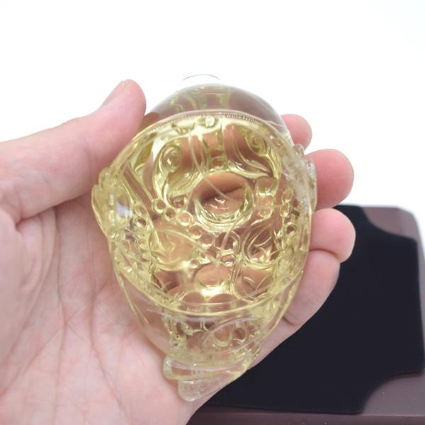 三脚蟾蜍 三本足 カエル 置物 シトリン 9cm 天然石製 Lサイズ 黄水晶 三本脚の蛙 |  | 08