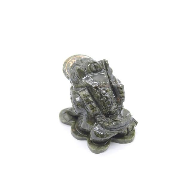 三脚蟾蜍 三本足 カエル 置物 緑玉石 天然石製 6cm |  | 02