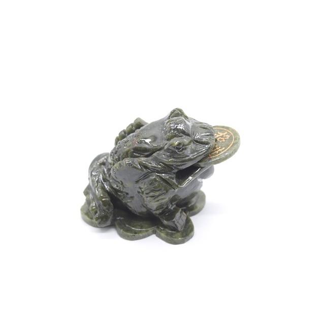 三脚蟾蜍 三本足 カエル 置物 緑玉石 天然石製 6cm |  | 04