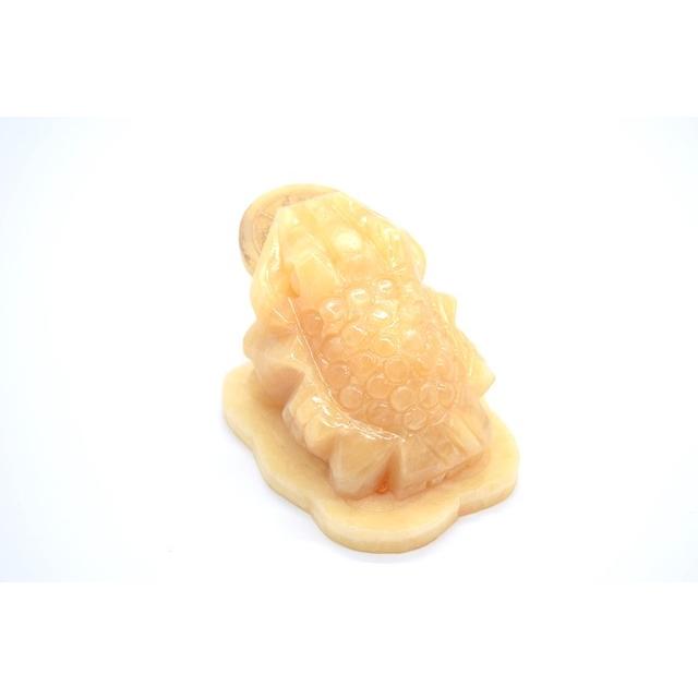三脚蟾蜍 三本足 カエル 置物 黄玉石 天然石製 6.5cm |  | 02