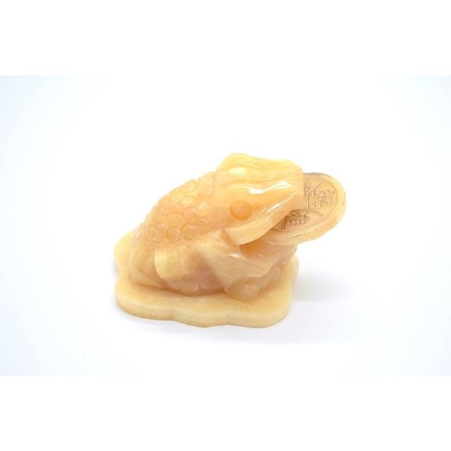 三脚蟾蜍 三本足 カエル 置物 黄玉石 天然石製 6.5cm |  | 04