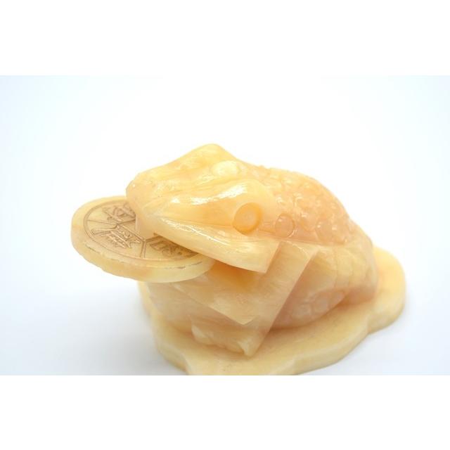 三脚蟾蜍 三本足 カエル 置物 黄玉石 天然石製 6.5cm |  | 07