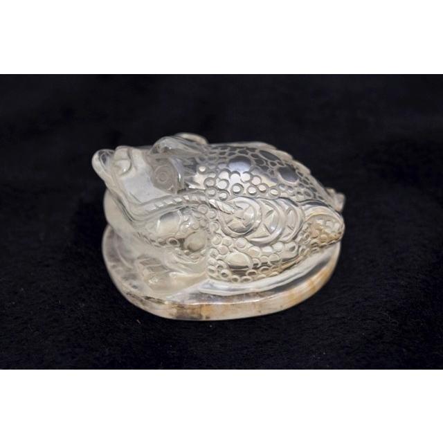 三脚蟾蜍 さんきゃくせんじょ 三本脚の蛙 天然石製置物 水晶 中 |  | 01