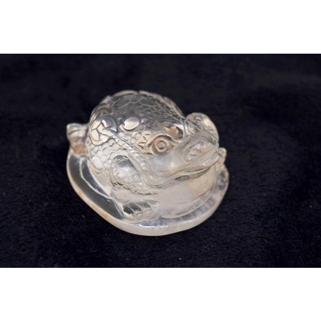 三脚蟾蜍 さんきゃくせんじょ 三本脚の蛙 天然石製置物 水晶 中 |  | 04