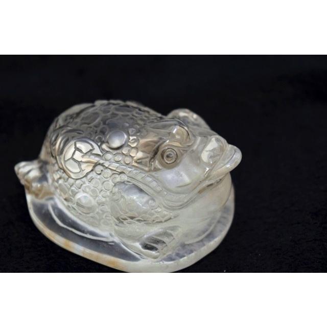 三脚蟾蜍 さんきゃくせんじょ 三本脚の蛙 天然石製置物 水晶 中 |  | 06