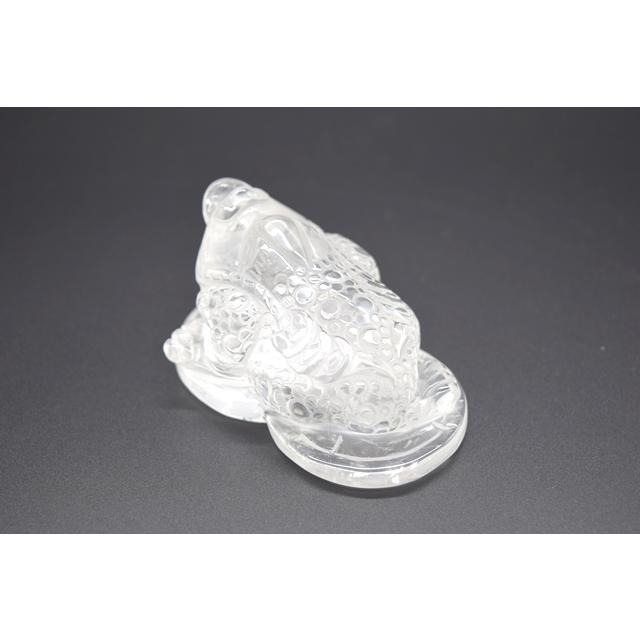 三脚蟾蜍 さんきゃくせんじょ 三本脚の蛙 天然石製置物 水晶 中 |  | 02