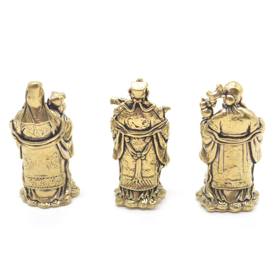【メール便OK】 福禄寿 置物 金属製 アジアの神様 三体セット 5.5cm |  | 03