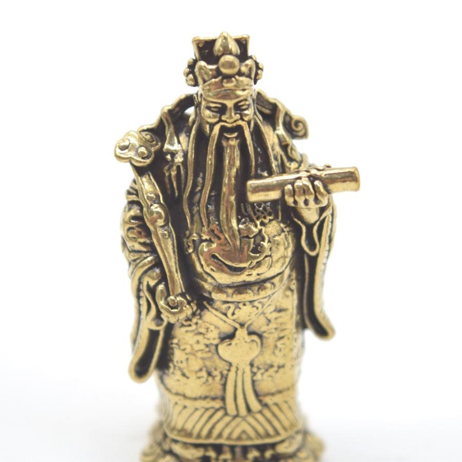 【メール便OK】 福禄寿 置物 金属製 アジアの神様 三体セット 5.5cm |  | 05