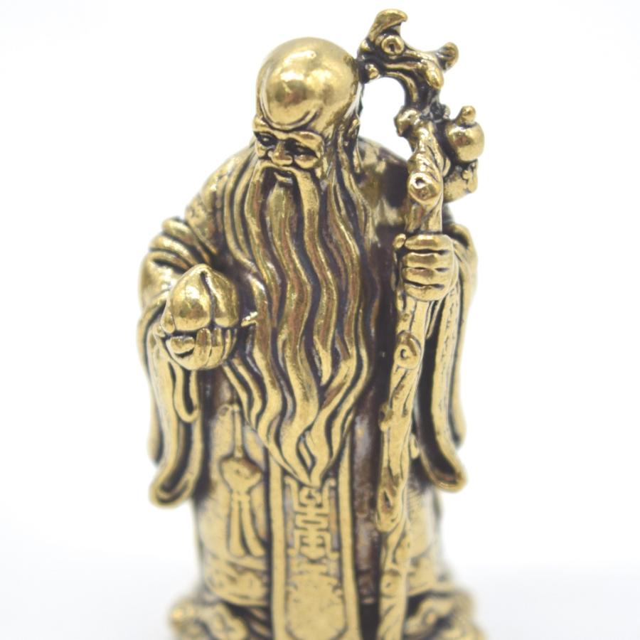 【メール便OK】 福禄寿 置物 金属製 アジアの神様 三体セット 5.5cm |  | 07