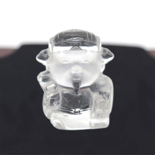 福禄寿 置物 水晶 天然石製 彫刻 3.5cm アジアの神様 三体セット ミニ