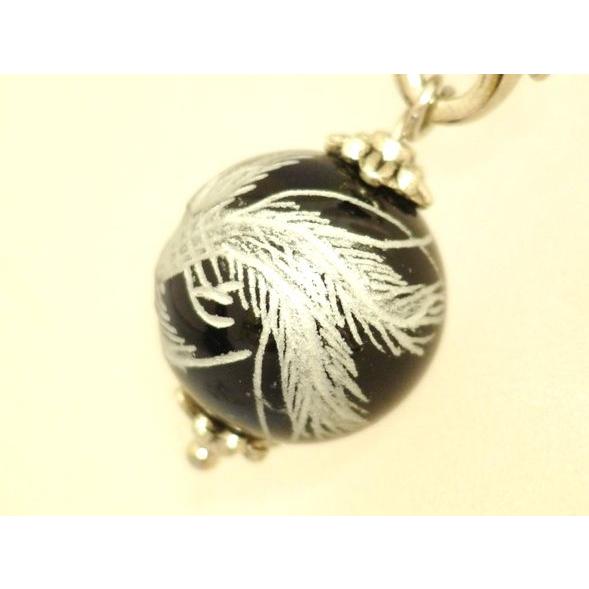 オニキス 鳳凰 ほうおう 銀彫り 3色タイガーアイ 虎目石 天然石ストラップ |  | 02