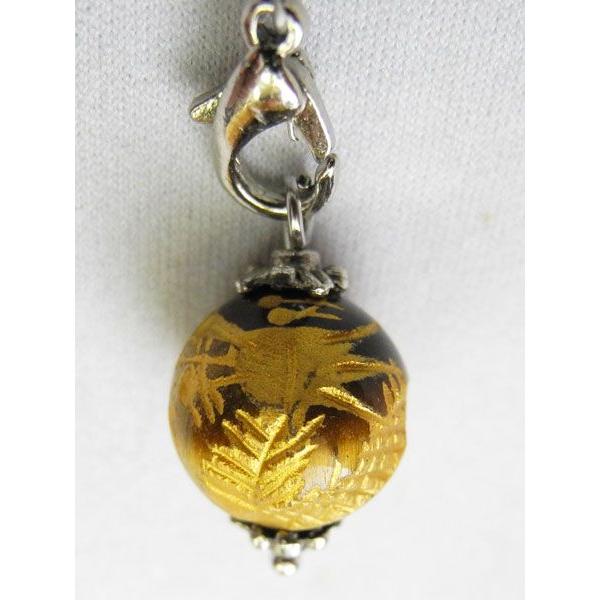 【メール便OK】 龍 ドラゴン金彫り 3色 タイガーアイ 虎目石 天然石ストラップ |  | 01