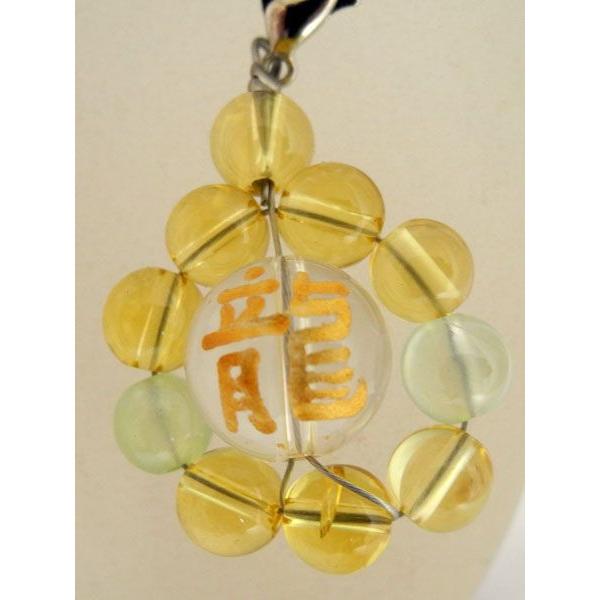 龍金彫り水晶orオニキス選択式 シトリン 黄水晶 プレナイト ストラップ 総合運 金運 | 