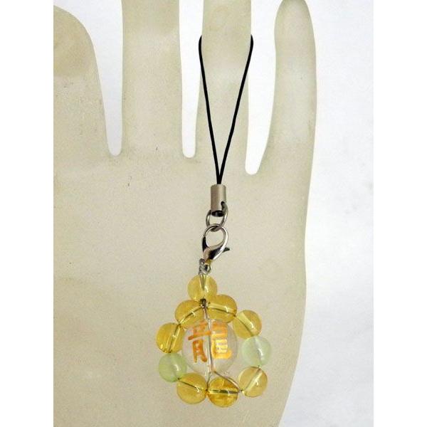 龍金彫り水晶orオニキス選択式 シトリン 黄水晶 プレナイト ストラップ 総合運 金運 |  | 03