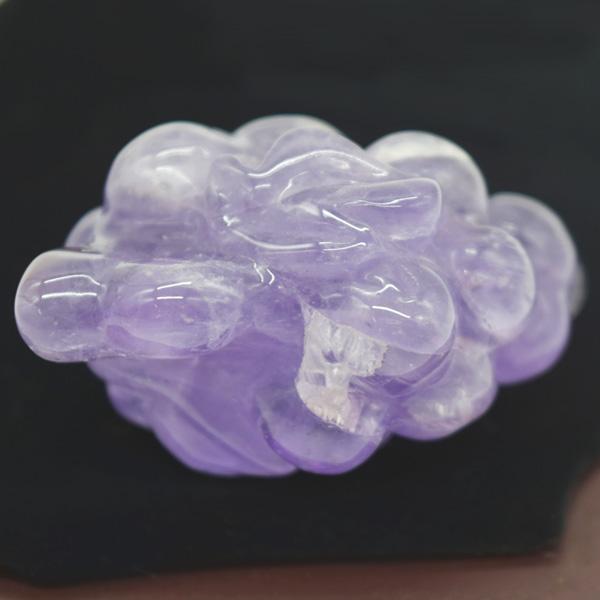 葡萄 ブドウ 置物 アメジスト 紫水晶 5.5cm 天然石製 ペンダントトップ