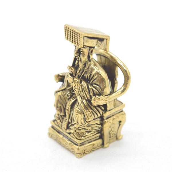 メール便OK】 玉皇大帝 玉帝神仙の置物 5cm 金属製 ミニチュア : 横浜