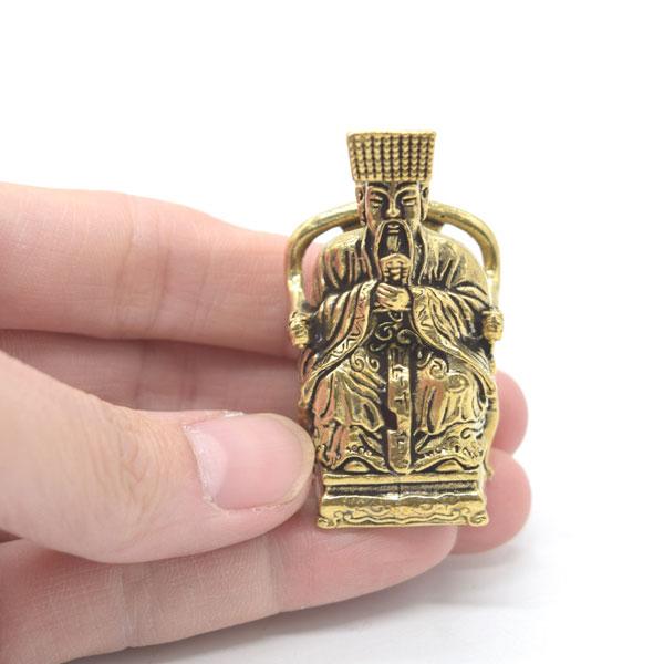 メール便OK】 玉皇大帝 玉帝神仙の置物 5cm 金属製 ミニチュア : 横浜