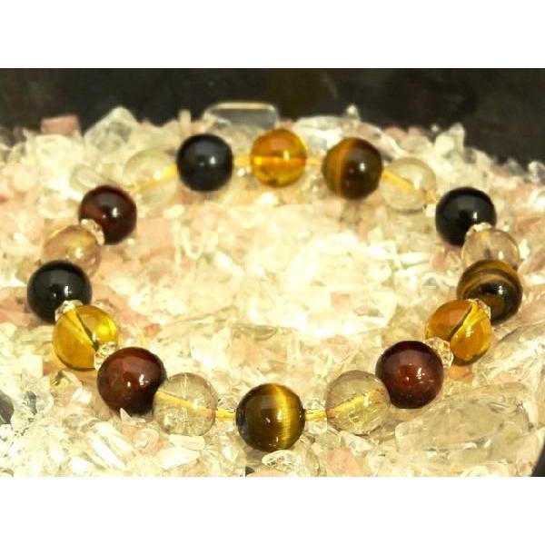タイガーアイ ルチルクオーツ シトリン 天然石ブレスレット パワーストーン 10mm玉 |  | 01
